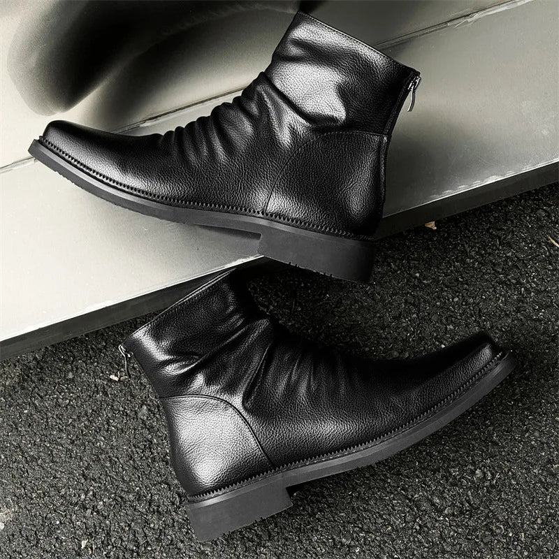Brunello Men's Leather Ankle Boot
