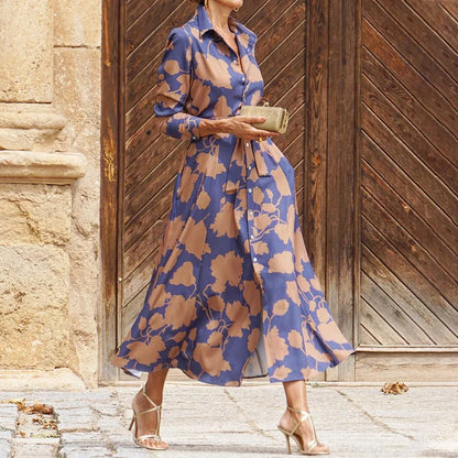 Elegant Womens Floral Maxi Evening Dress - VibreMode