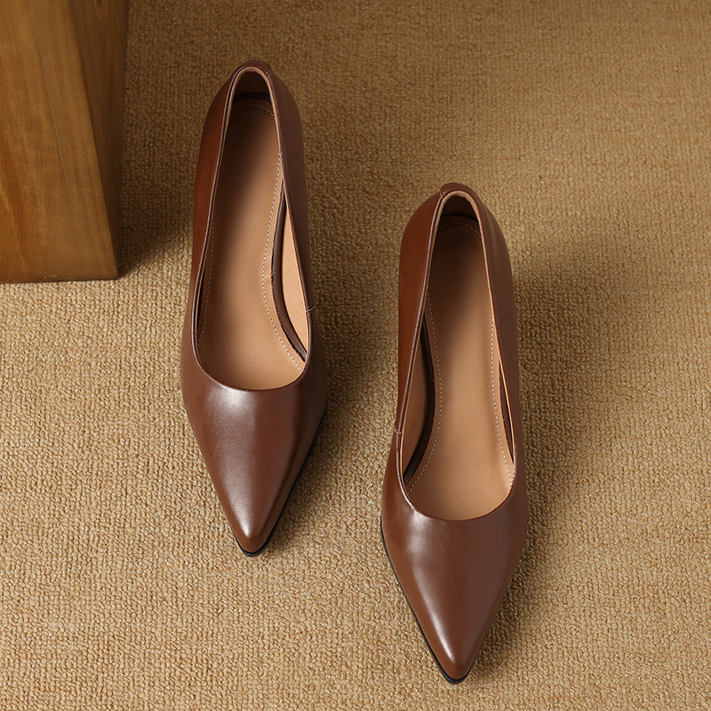 Elegant Women's High Heel Pumps Pointed Toe Office Shoes