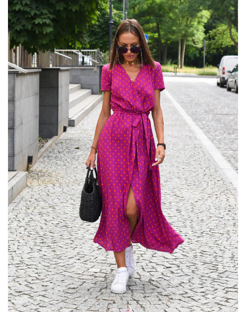 Women's Floral Maxi Dress V-Neckline