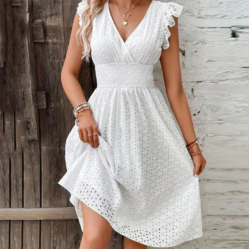Women's Floral V-Neck Sundress - VibreMode