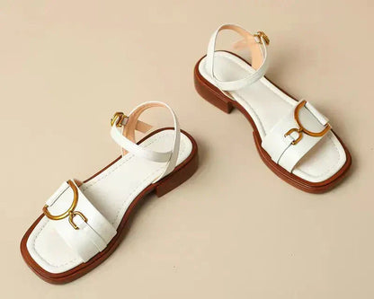 Strap Buckle Flat Sandals