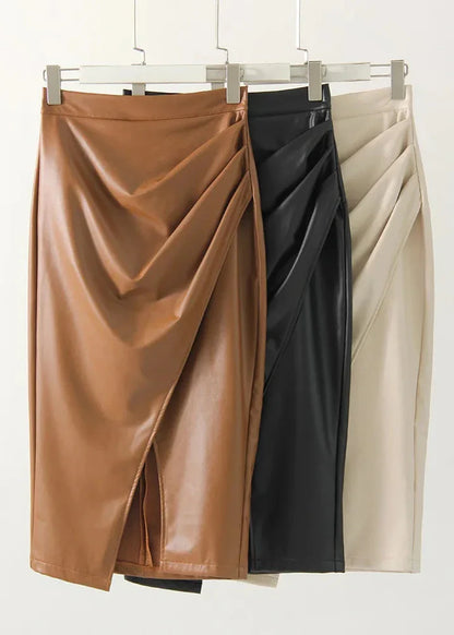 Genuine Leather Mini Skirt