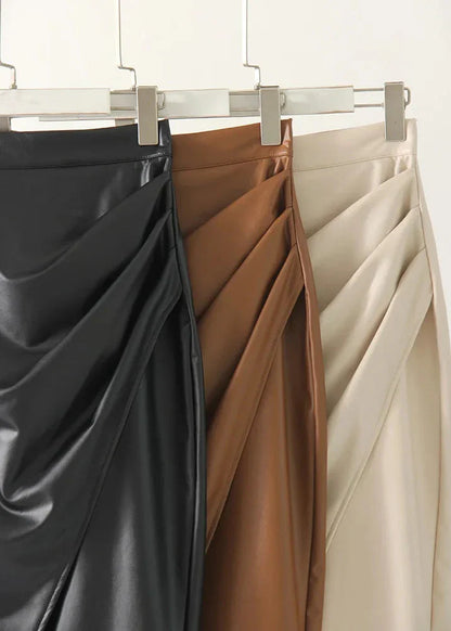 Genuine Leather Mini Skirt