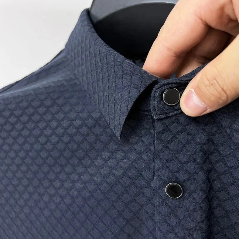 Smooth Silk Polo Shirt