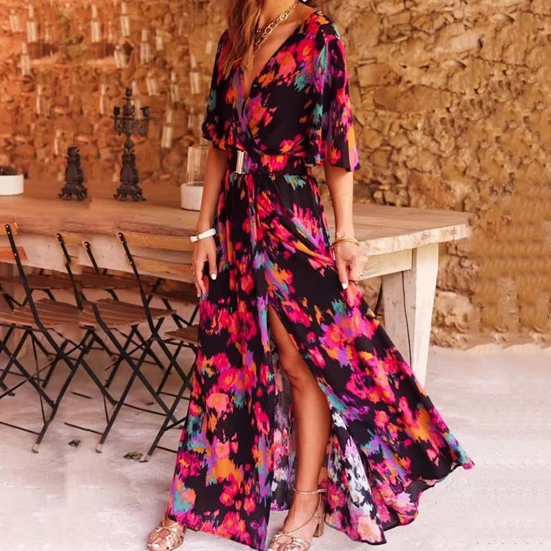 Women's Bohemian Maxi Dress Long Summer