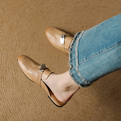 Authentic Luxe Leather Mule Shoes