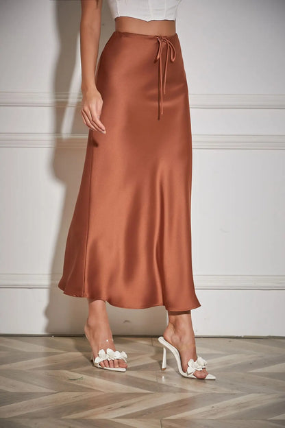 Women's Satin Maxi Skirt