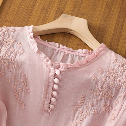 Pretty Floral Women's Button Down Shirt