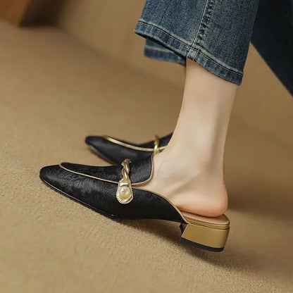 Women's Floral Square Toe Sandals