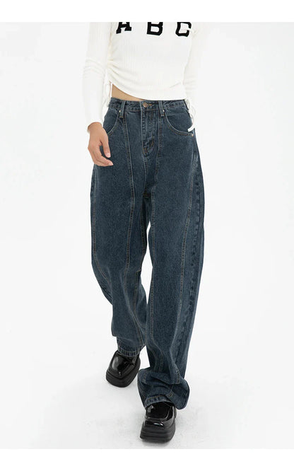 Classic Blue Straight Leg Jeans