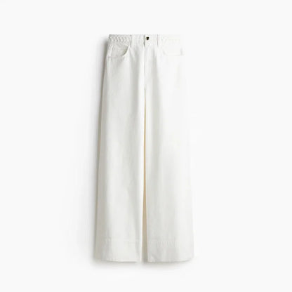 Women's Wide Leg Denim Trousers Braided Twist Blue