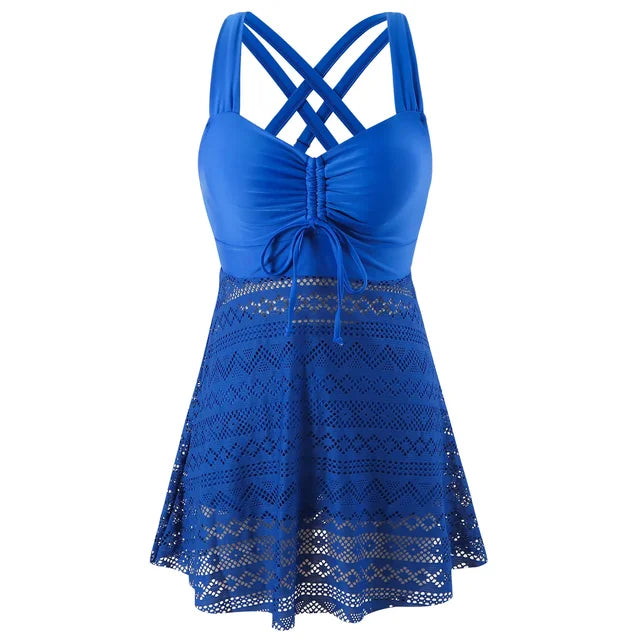 Slimming Women's Belly Control Tankini Swimsuit