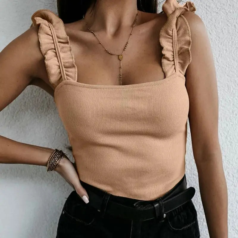Chic Ruffled Women's Summer Blouse