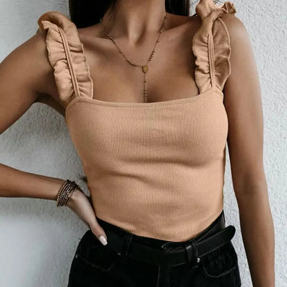 Chic Ruffled Women's Summer Blouse