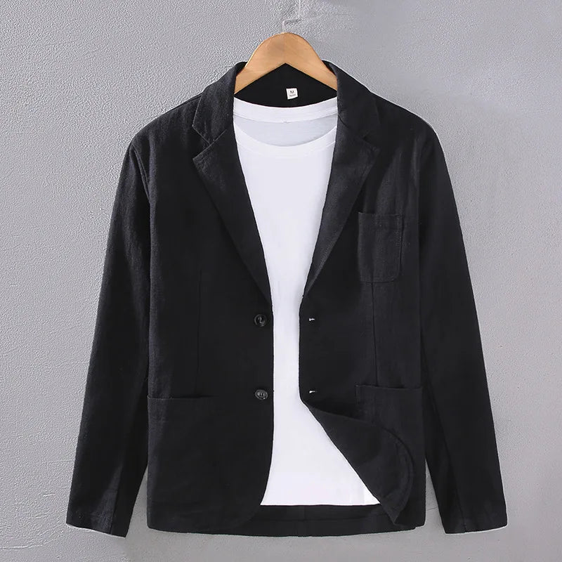 Renzo Men's Cotton Linen Blazer