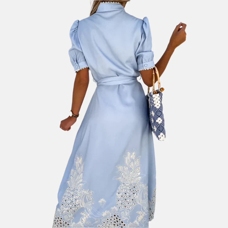 Women's Embroidered Blue Dress