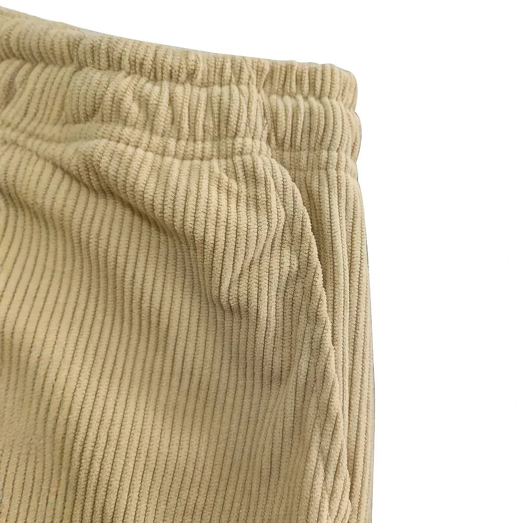 Men's Wide Leg Lounge Pants Ribbed Texture