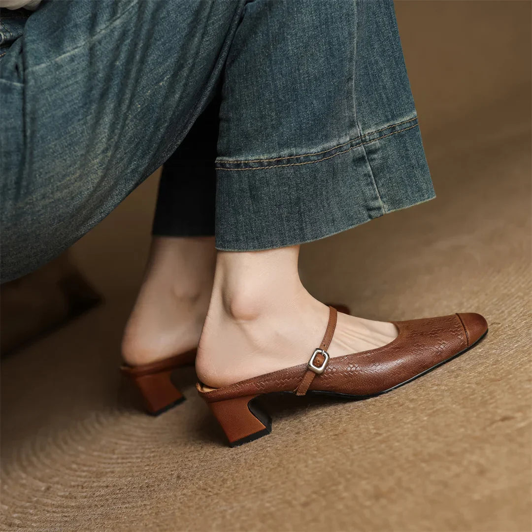 Milano Genuine Leather Mules