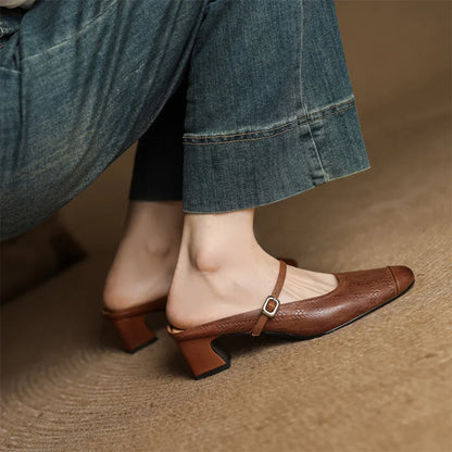 Milano Genuine Leather Mules