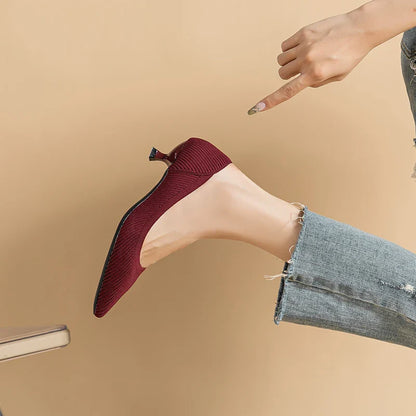Cute Cat Heel Shoes