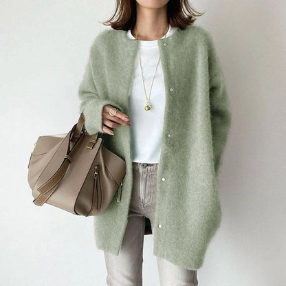 Women's Knitted Cardigan Button Closure