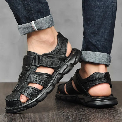 Authentic Brown Leather Summer Sandals