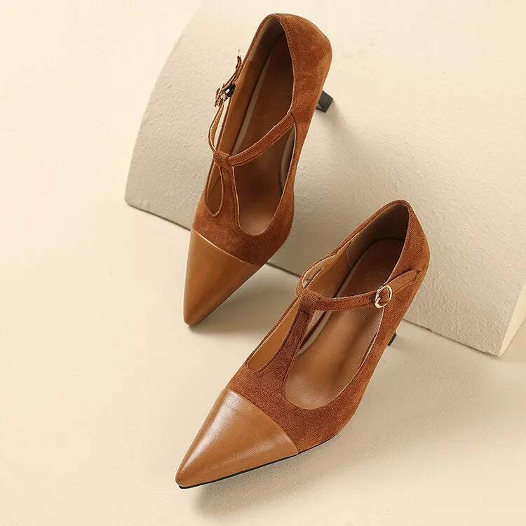 Elegant High Heel Leather Shoes