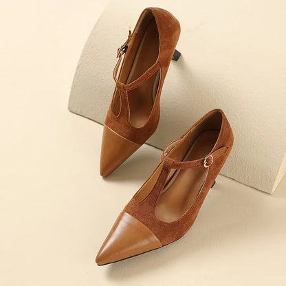Elegant High Heel Leather Shoes
