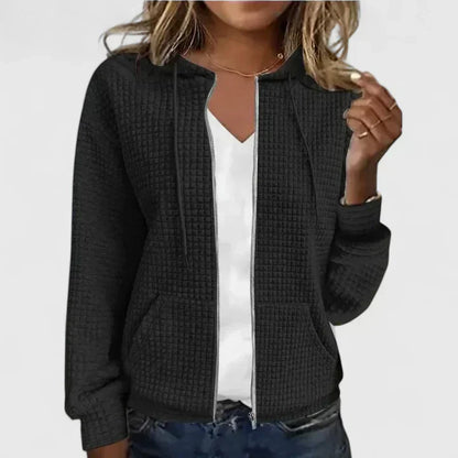 Women's Zip Front Hooded Cardigan
