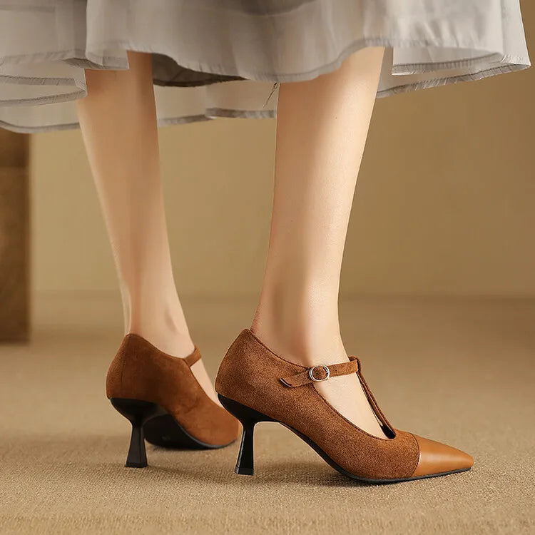 Elegant High Heel Leather Shoes