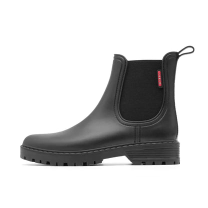 Women's Chelsea Boots Waterproof Rubber Sole Black