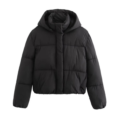 Women's Quilted Puffer Jacket Hooded Warm Winter Coat