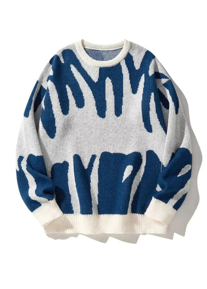 Colorful Geometric Knit Sweater