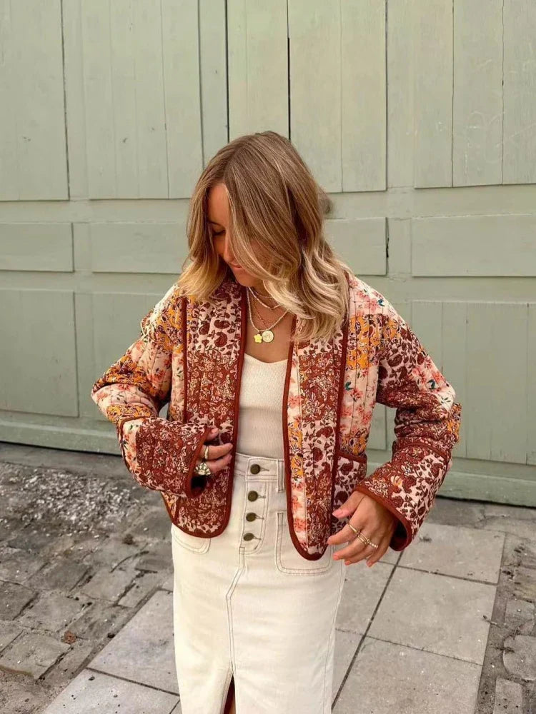 Women's Patchwork Spring Coat