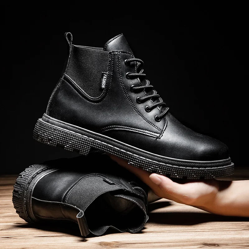 Classic Brown Leather Ankle Boots - VibreMode