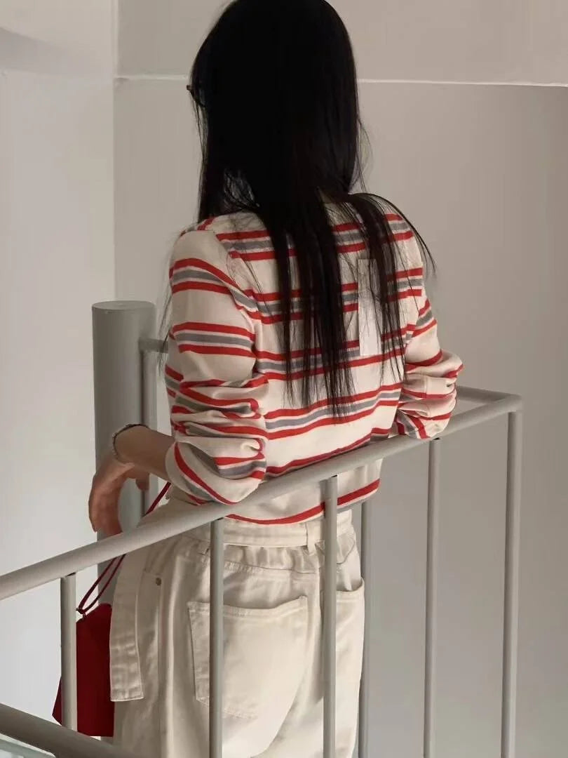 Portella Women's Striped Knit Cardigan