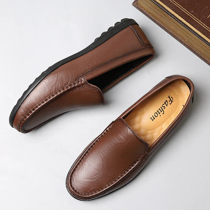 Men's Real Leather Slip On Shoes