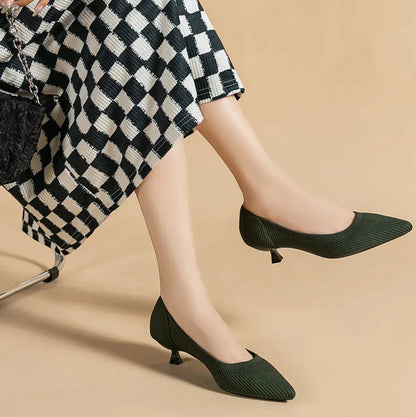 Cute Cat Heel Shoes