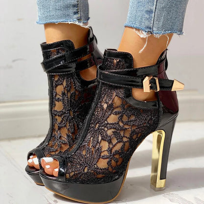 Elegant Lace High Heels