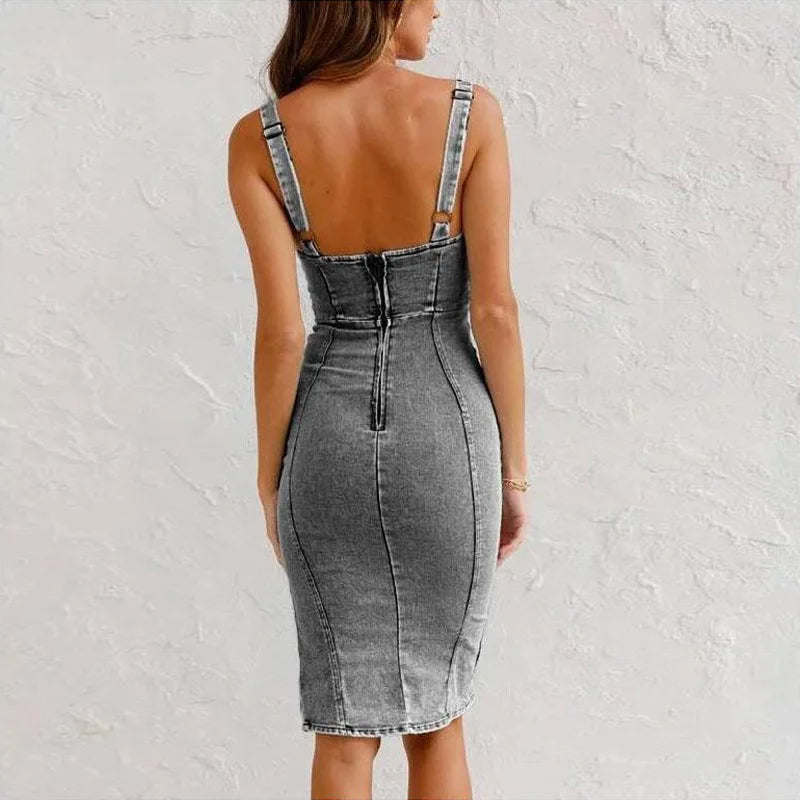 Women's Halter Jean Dress