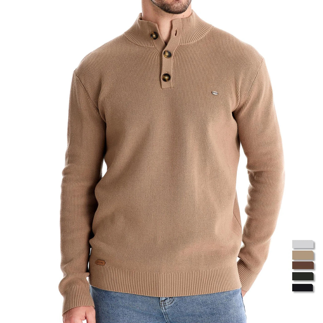 Classic Button Front Knit Sweater