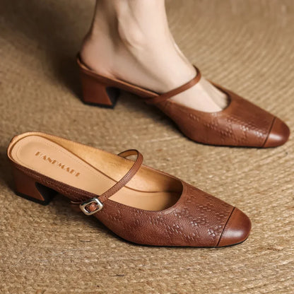 Women's Genuine Leather Mules