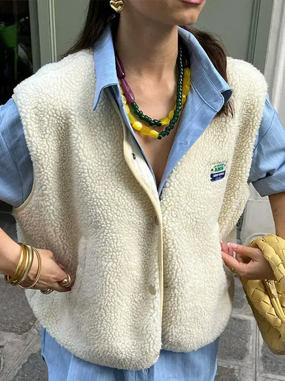 Women's Fleece Vest Soft Warm Outerwear