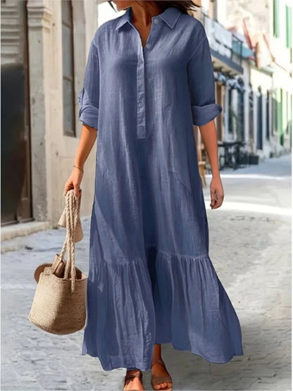 Flowy Layered Maxi Dress for Women - VibreMode