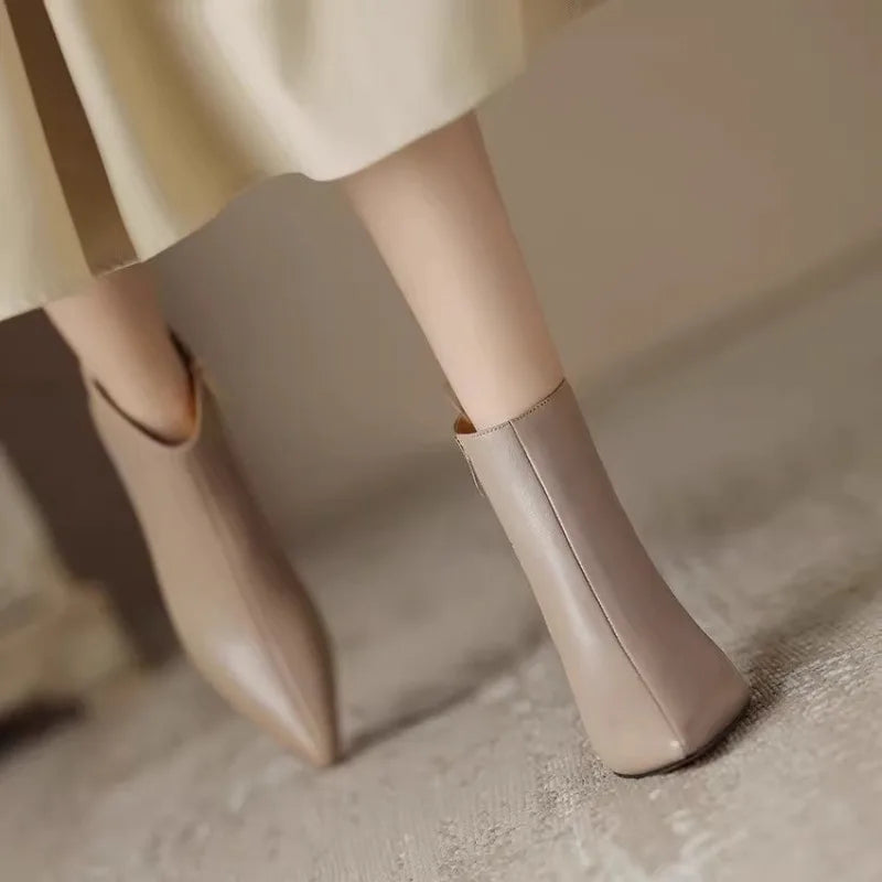 Premium Kitten Heel Ankle Boots