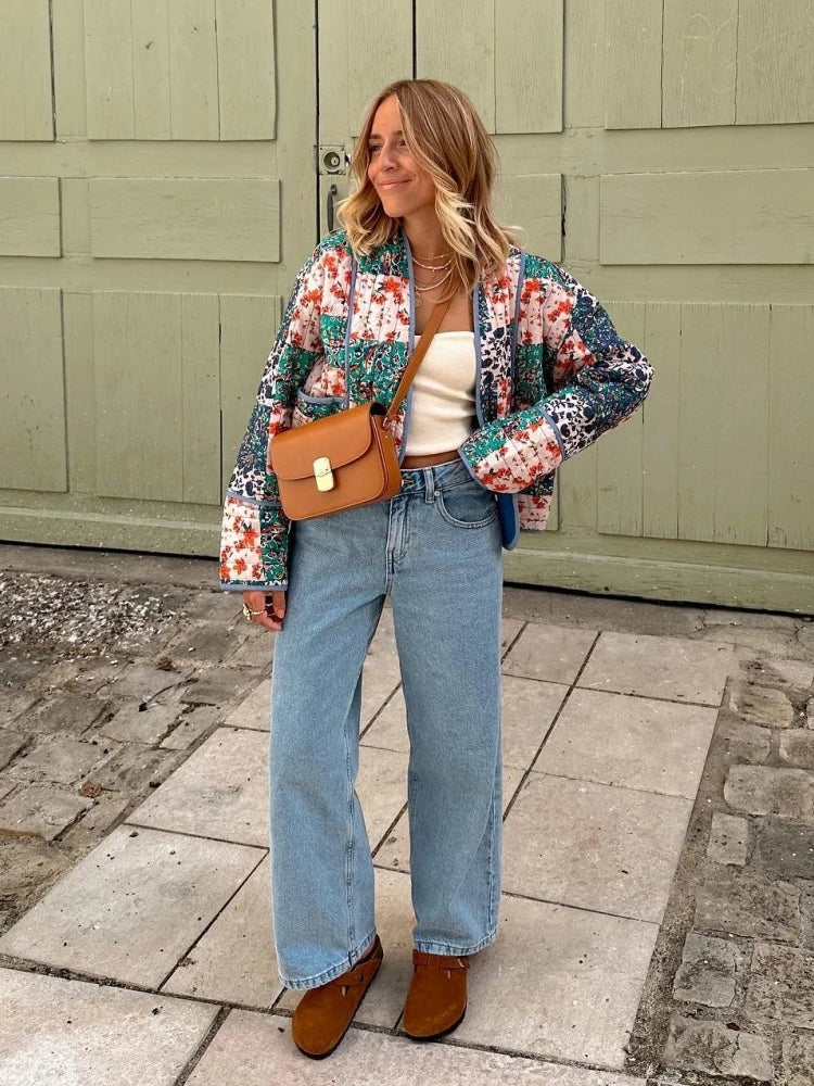 Women's Patchwork Spring Coat