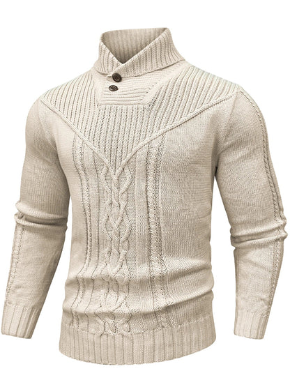 Traditional Crew Neck Cable Sweater