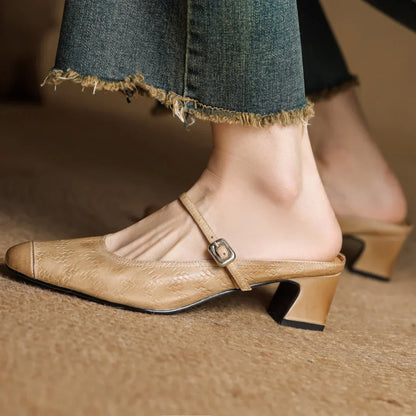 Milano Genuine Leather Mules