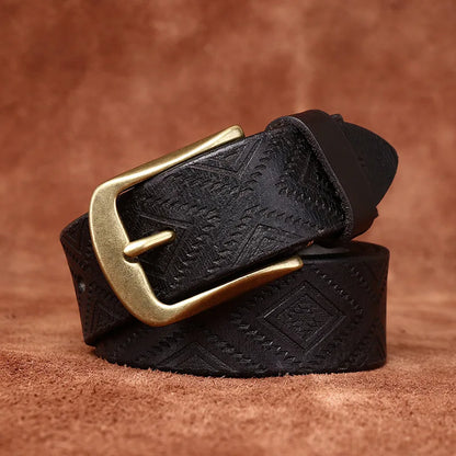 Western Brown Leather Belt